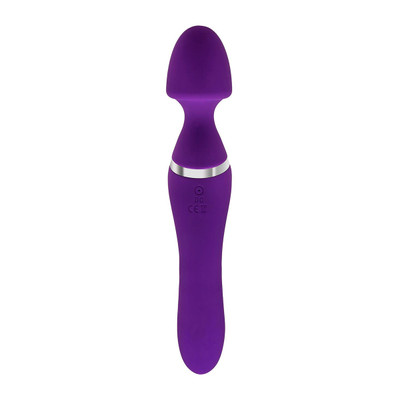 Foto 4 do produto Massageador Vibrador em Silicone com 10 Modos de Vibração e Rotação, Função de Aquecimento e Recarregável - Adam & Eve The Dual End Twirling Wand | 10,5 x 3,4 cm