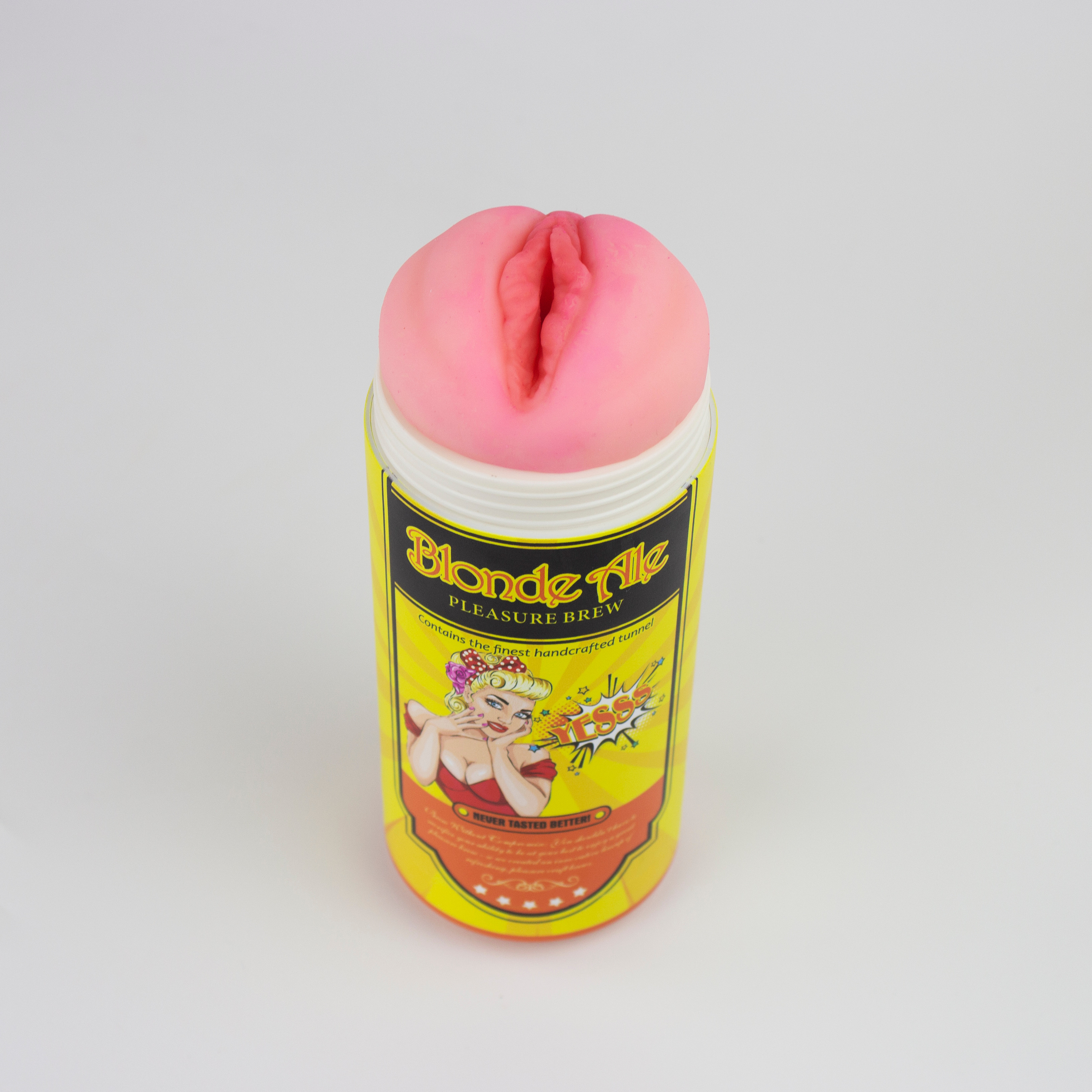 Masturbador Cerveja de Lata Com Formato de Vagina em TPE e Texturas Internas - Lovetoy Pleasure Brew | 16 x 3 cm | Disponível em 2 Cores - 4