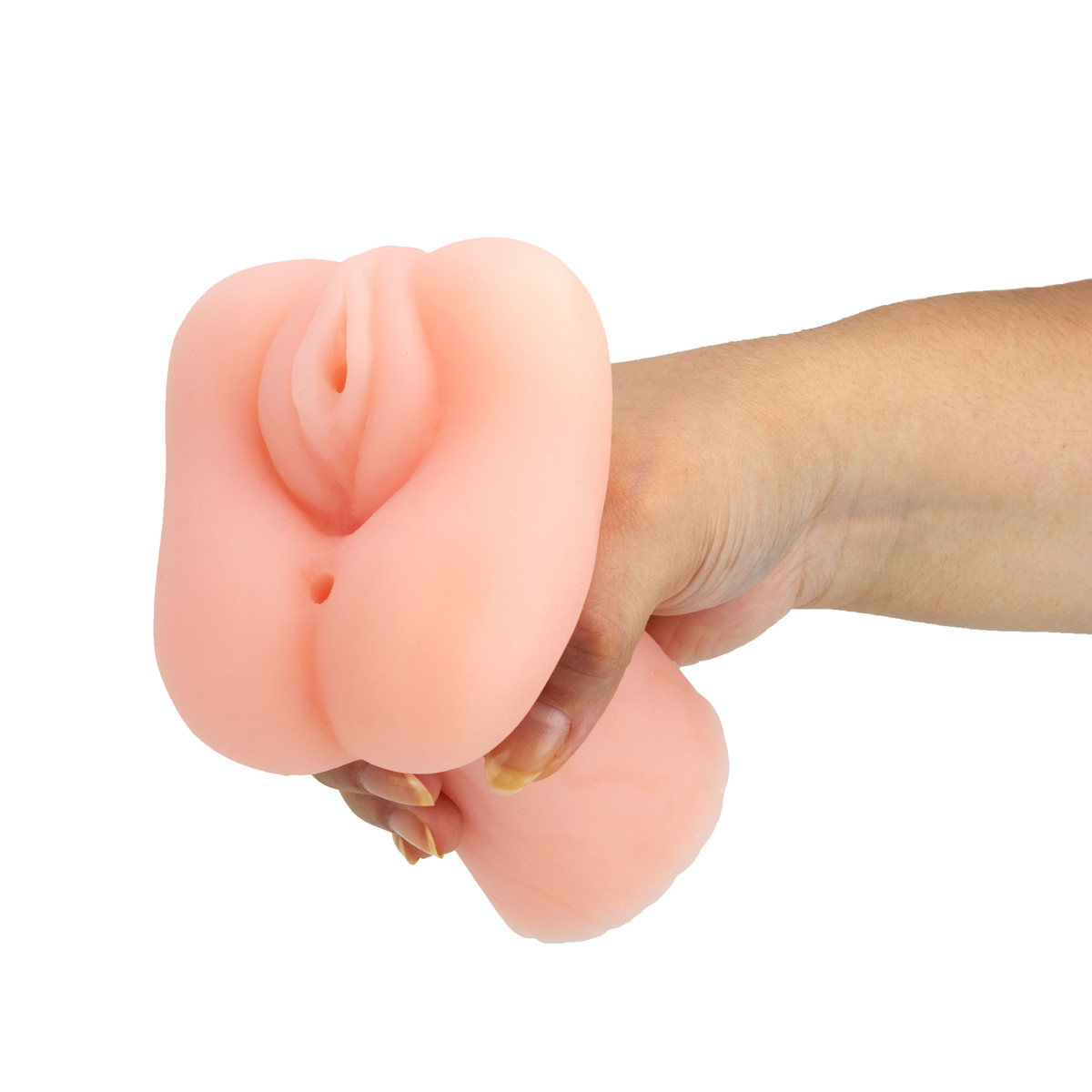 Masturbador em Cyberskin com Forma de Vagina e Ânus - Sexy Fantasy Skin Touch | 12 x 3 cm - 2