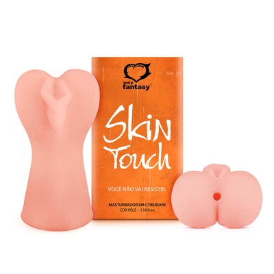 Masturbador em Cyberskin com Ânus Penetrável e Texturas Internas - Sexy Fantasy Skin Touch | 10 x 3 cm