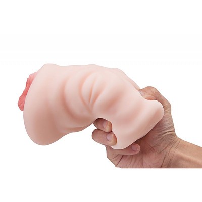 Foto 6 do produto Masturbador em CyberSkin no Formato de Vagina com Grandes Lábios Rosados e Texturas Internas - Maig 11 | 12 x 4 cm
