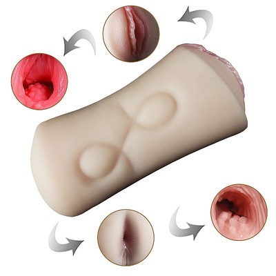 Foto 2 do produto Masturbador Duplo que Simula Sexo Vaginal e Anal com Textura Interna - Wild Lady | 15 x 3,5 cm