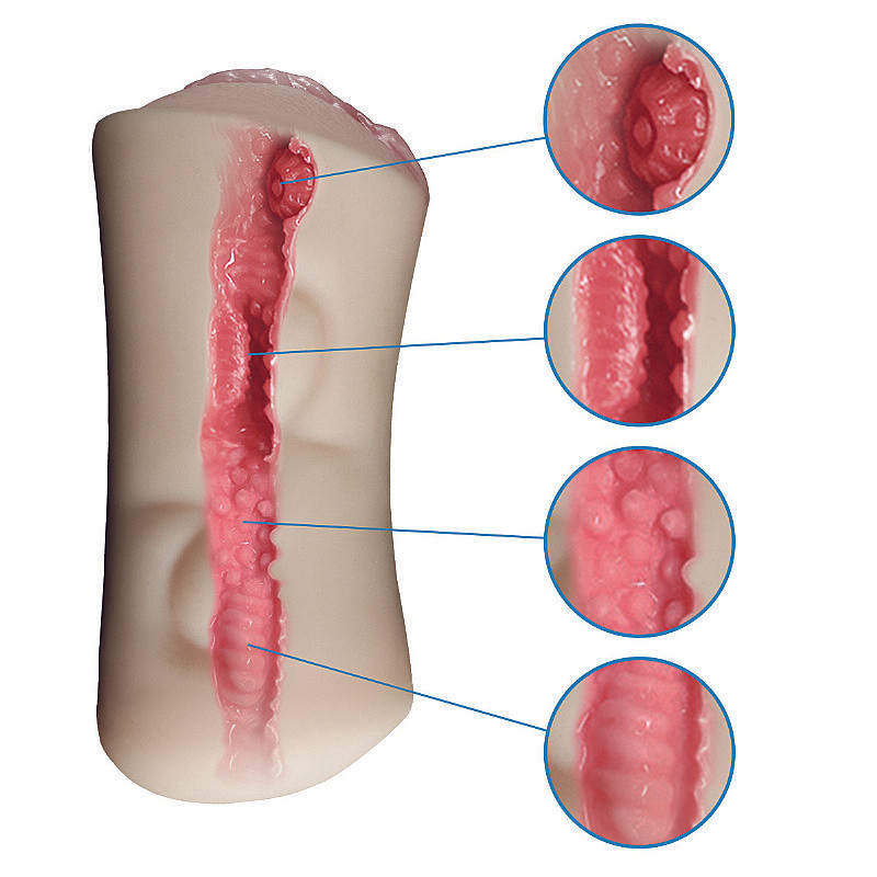 Masturbador Duplo que Simula Sexo Vaginal e Anal com Textura Interna - Wild Lady | 15 x 3,5 cm - 3