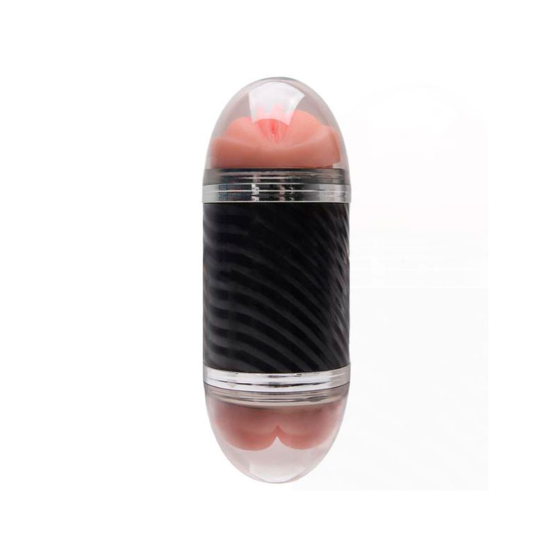 Masturbador Duplo que Simula Sexo Vaginal e Anal com Texturas Interna - Double Entrance | 15,4 x 6,9 cm | Disponível em 2 Cores - 10