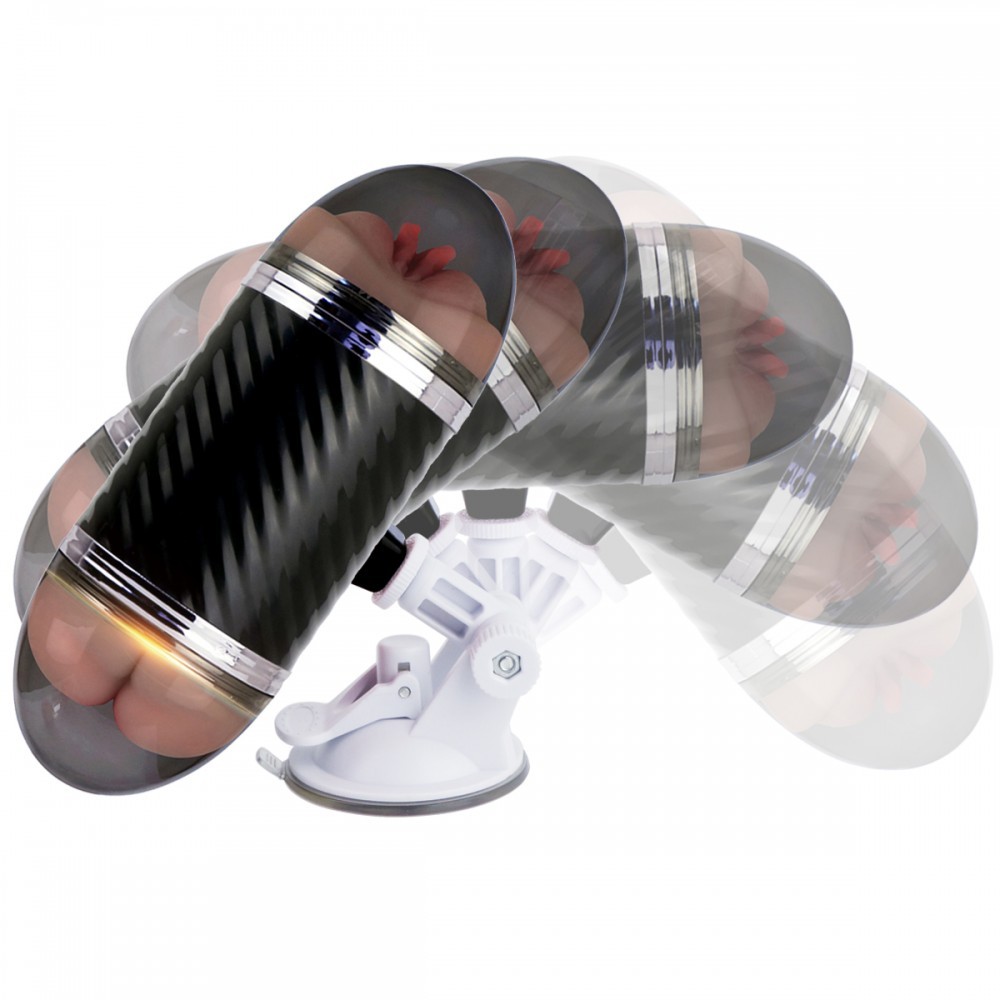 Masturbador Duplo que Simula Sexo Vaginal e Anal com Texturas Interna e Ventosa - Double Entrance | 15,4 x 6,9 cm | Disponivel em 2 Cores - 13