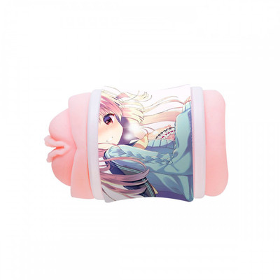 Foto 2 do produto Masturbador Duplo que Simula Sexo Vaginal e Anal em TPE com Texturas Interna - Lilo | 11 x 3 cm