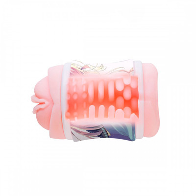 Foto 5 do produto Masturbador Duplo que Simula Sexo Vaginal e Anal em TPE com Texturas Interna - Lilo | 11 x 3 cm