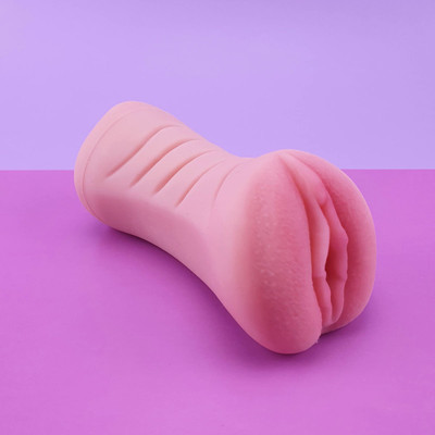 Masturbador Duplo que Simula Sexo Vaginal e Oral com Texturas Interna - SI Passion Lady | 15 x 3,5 cm