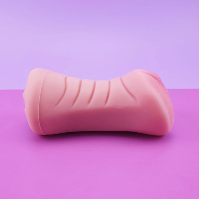 Foto 2 do produto Masturbador Duplo que Simula Sexo Vaginal e Oral com Texturas Interna - SI Passion Lady | 15 x 3,5 cm