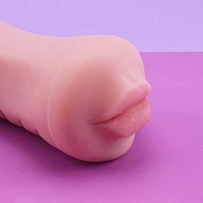 Foto 4 do produto Masturbador Duplo que Simula Sexo Vaginal e Oral com Texturas Interna - SI Passion Lady | 15 x 3,5 cm