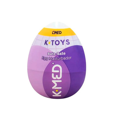 Masturbador em TPR com Formato Egg e Texturas Internas - K-Toys Bate-Bate Omelete | 5,8 x 5,1 cm