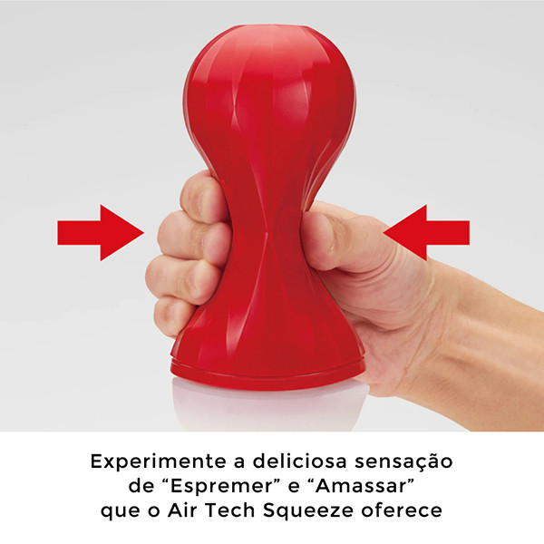 Masturbador em Elastômero com Múltiplas Texturas Interna - Tenga Air-Tech Squeeze Regular | 17 x 7,9 cm - 3