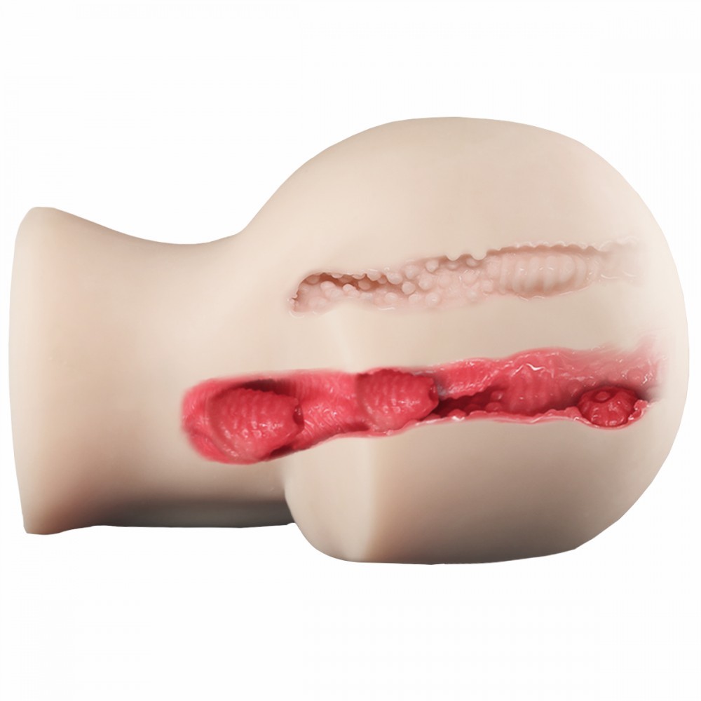 Masturbador Feito em TPR com 2 Úteros, Cintura, Vagina e Ânus Penetráveis - Realistic Crazy Lion | 30 x 22 cm - 6