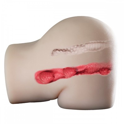 Foto 7 do produto Masturbador Feito em TPR com Bunda Empinada, 2 Úteros, Vagina e Ânus Penetráveis - Realistic Crazy Lion | 21 x 19 cm