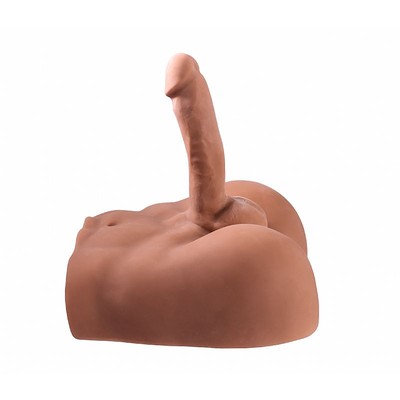 Masturbador Feminino em TPE com Pênis Vertebrado, Escroto e Ânus - 32 x 26 cm | Disponível em 2 Cores