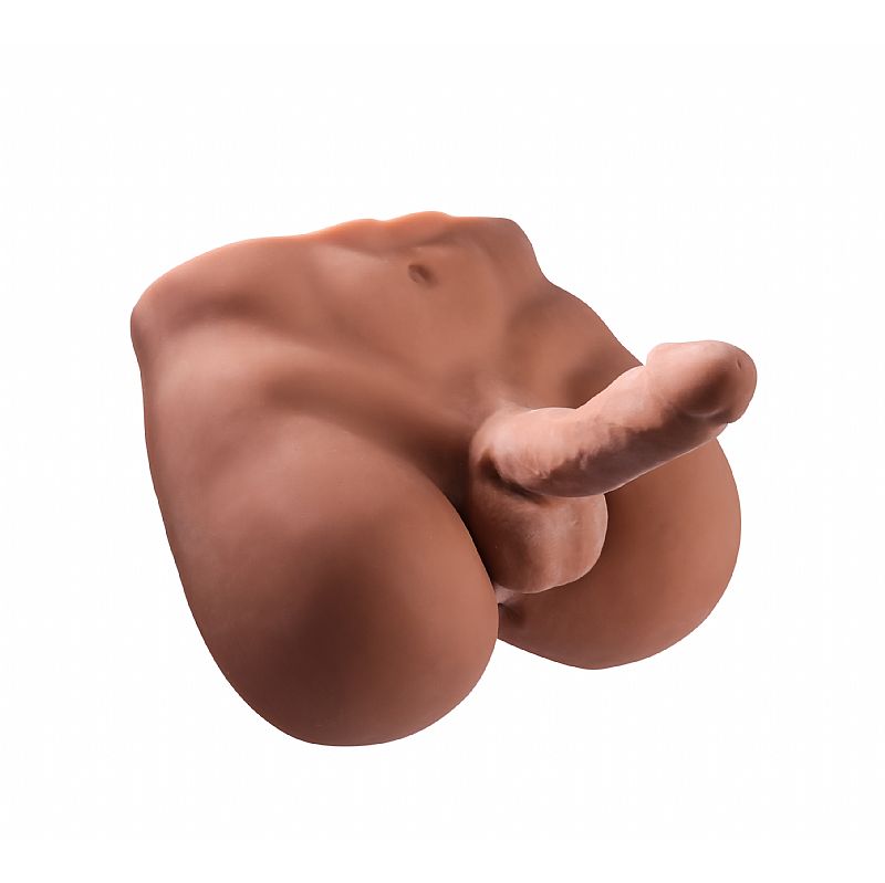 Masturbador Feminino em TPE com Pênis Vertebrado, Escroto e Ânus - 32 x 26 cm | Disponível em 2 Cores - 7