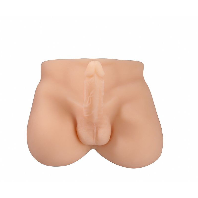 Masturbador Feminino em TPE com Pênis Vertebrado, Escroto e Ânus - 32 x 26 cm | Disponível em 2 Cores - 3
