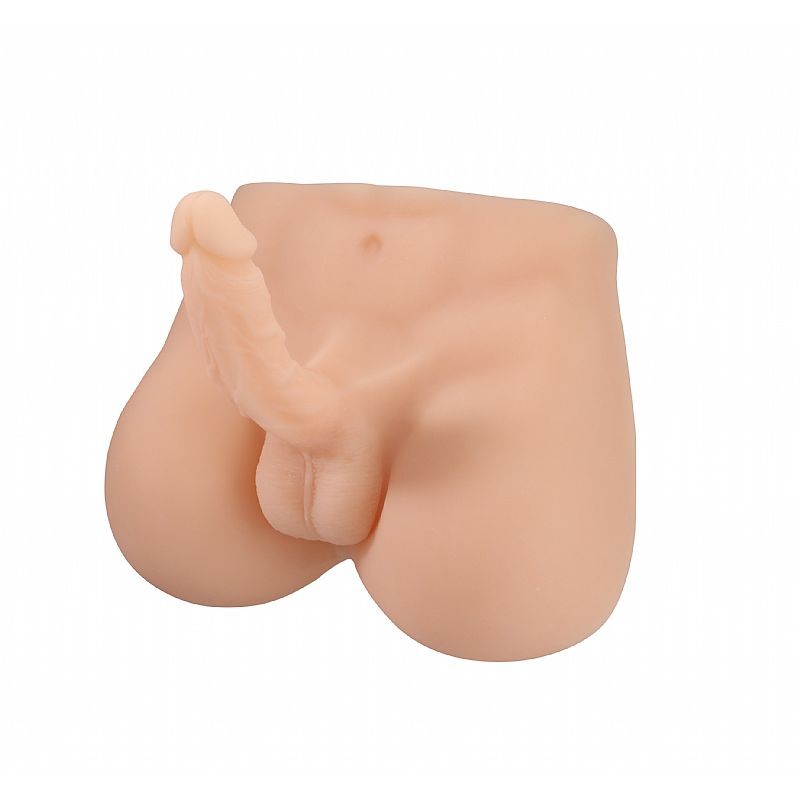 Masturbador Feminino em TPE com Pênis Vertebrado, Escroto e Ânus - 32 x 26 cm | Disponível em 2 Cores - 4