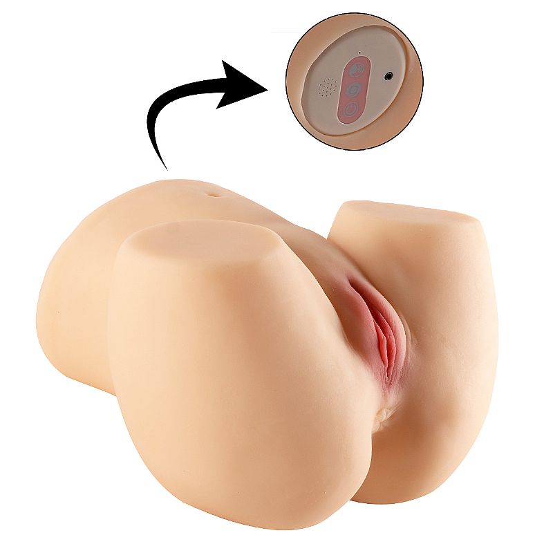 Masturbador em Forma de Bunda Com Vagina e Ânus Penetráveis Com 10 Vibrações, Sucções, Gemidos e Controle Remoto sem fio - SI | 29 x 32 cm - 6