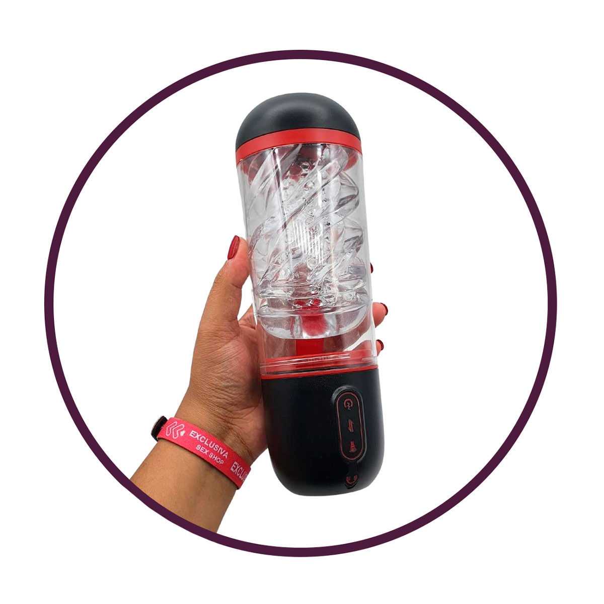 Masturbador em Forma de Lanterna com 9 Modos De Vibração, 3 Tipos de Gemidos e Função que Comprime o Canal da Penetração - S-Hande Vivek | Disponível em 2 Cores - 5