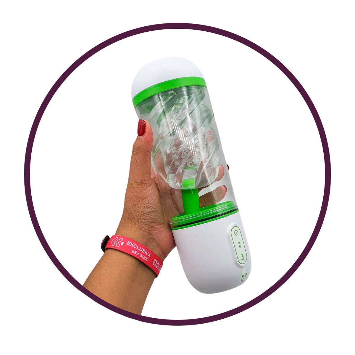 Masturbador em Forma de Lanterna com 9 Modos De Vibração, 3 Tipos de Gemidos e Função que Comprime o Canal da Penetração - S-Hande Vivek | Disponível em 2 Cores - 10