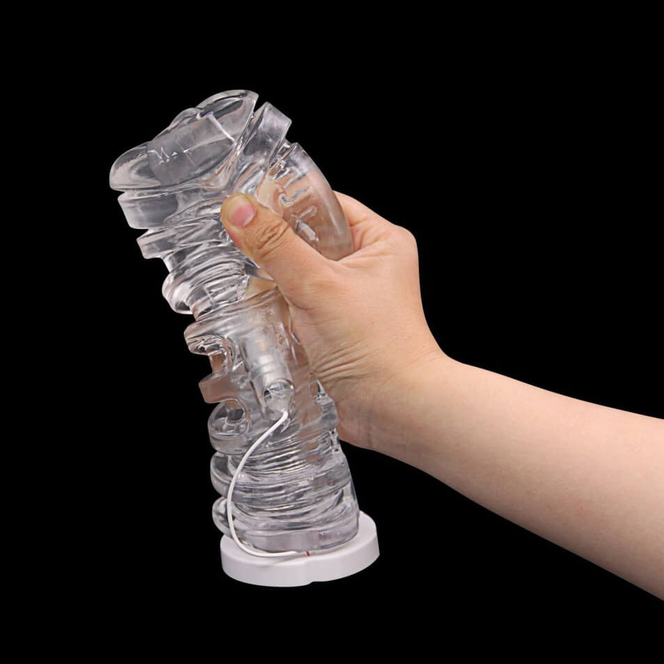 Masturbador com Forma de Vagina, 7 Modos de Vibração, 6 Modos de Sucção, Simulação de Gemidos e 7 cores de Iluminação - 29 x 7,1 cm | Ailighter Air Jet 2 - 8