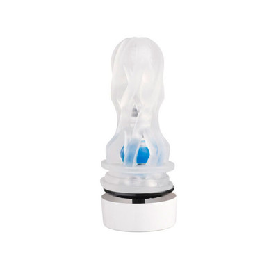 Foto 6 do produto Masturbador no Formato de Copo, Feito em Elastômetro Texturizado com Saliências - Tenga Aero Cobalt Ring | 17,2 x 7,6 cm