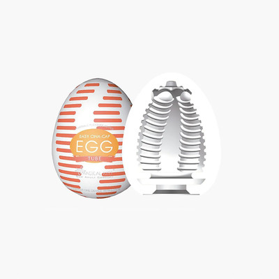 Masturbador em Formato de "Egg" em Silicone com Textura de Nervuras Linear - Magical Kiss Tube | 5,8 x 5 cm