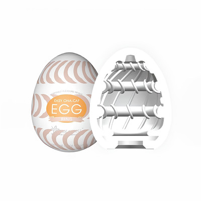 Masturbador em Formato de "Egg" em Silicone com Textura Ondular - Magical Kiss Ring | 5,8 x 5 cm