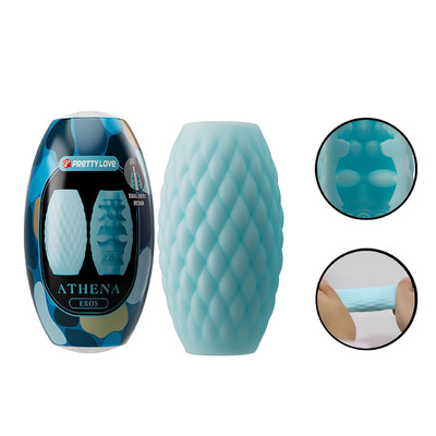 Masturbador com Formato Egg em TPE Flexível com Nódulos Internos - Pretty Love Athena Eros | 5,8 x 4 cm