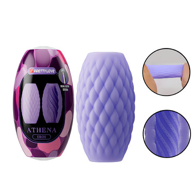 Masturbador com Formato Egg em TPE Flexível com Textura Espiral Interna - Pretty Love Athena Eros | 5,8 x 4 cm