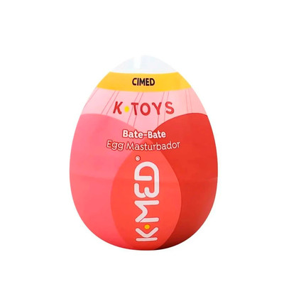 Masturbador em TPR com Formato Egg e Texturas Internas - K-Toys Bate-Bate Soufflé | 5,8 x 5,1 cm