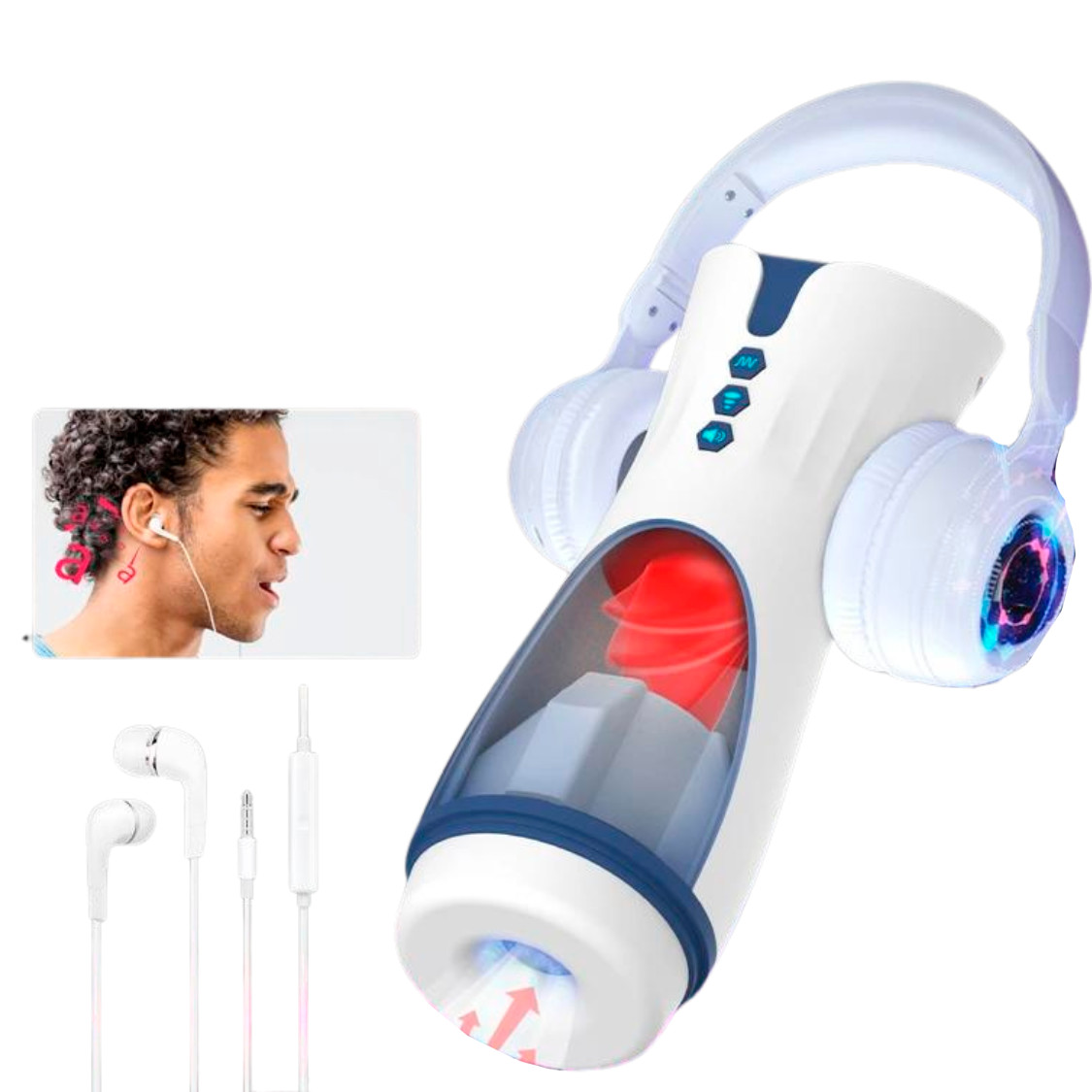 Masturbador no Formato de Lanterna com 7 Modos de Estímulos de Língua, 4 Tipos de Sucção Gemidos - Hgod 007 II Suck - 5