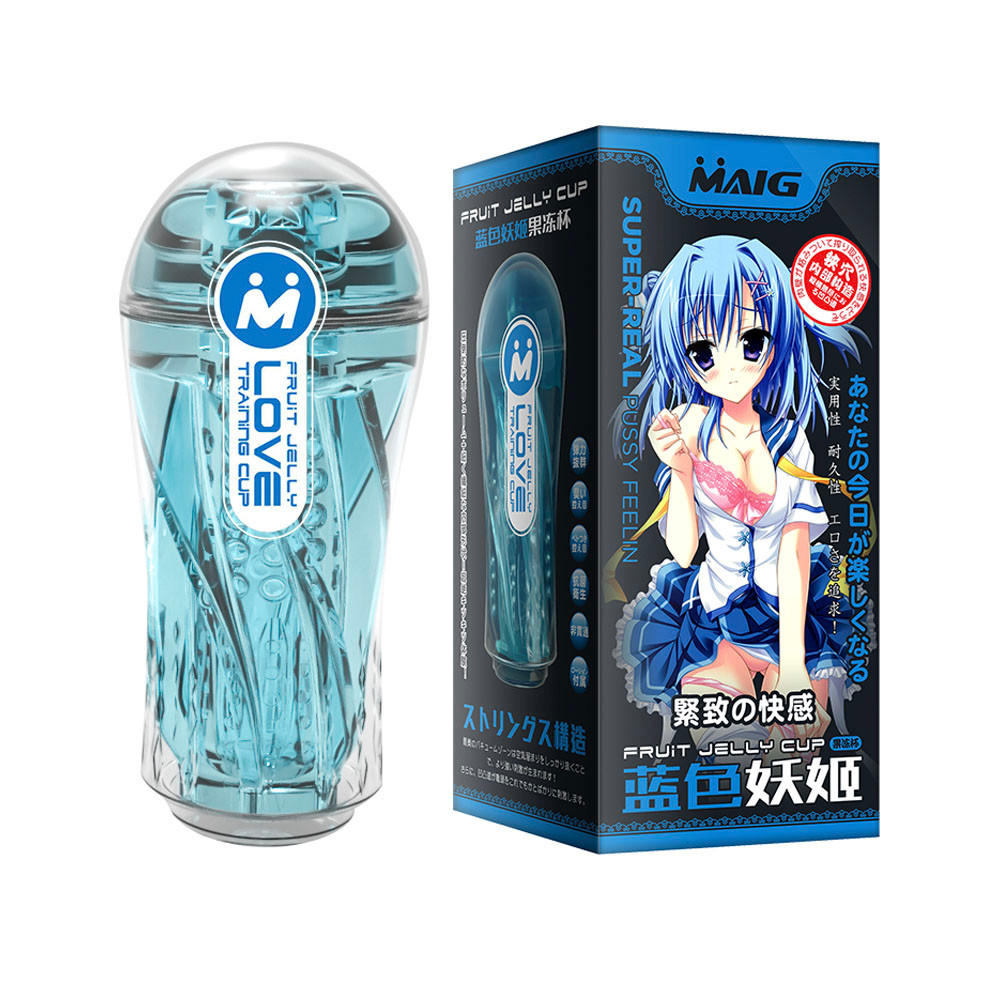 Masturbador em Formato de Lanterna Transparente em TPR com Texturas Internas de Nódulos - 17,3 x 7,9 cm| Disponível em 3 Cores - 4