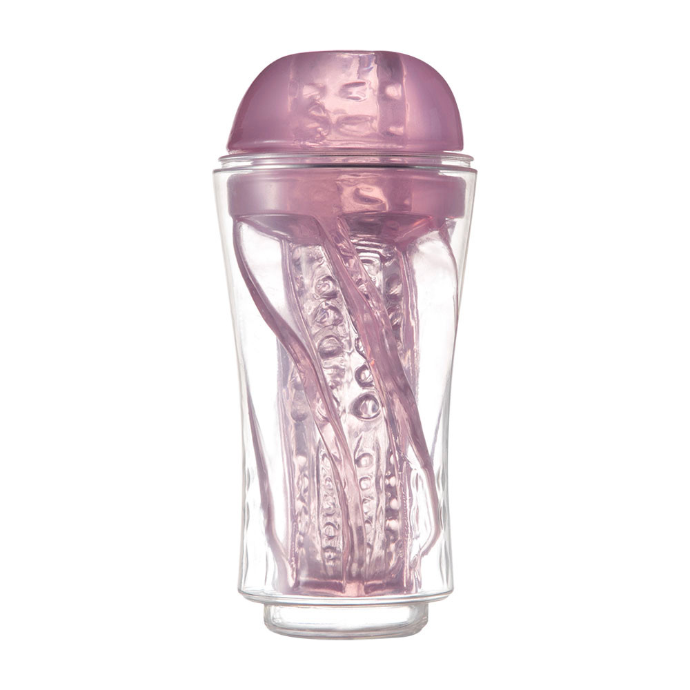 Masturbador em Formato de Lanterna Transparente em TPR com Texturas Internas de Nódulos - 17,3 x 7,9 cm| Disponível em 3 Cores - 2