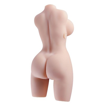 Foto 8 do produto Masturbador em Formato de Meio Corpo Feminino com 2 Canais Penetráveis, 10 Modos de Vibração - Sexy Import | 48 x 35,5 cm