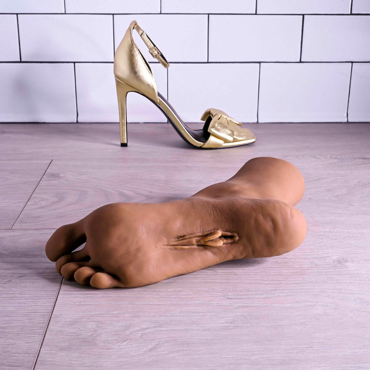 Masturbador em Formato de Pé com Vagina Penetrável em TPE e Anel Peniano Duplo - Zero Tolerance Pussy Footin' | Disponível em 2 Cores - 3