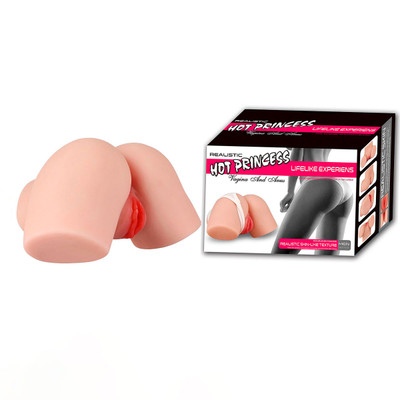 Masturbador no Formato de Pélvis em TPE com Vagina e Ânus Penetráveis - Hot Princess | 25 x 14,5 cm