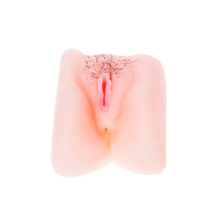 Masturbador no Formato de Vagina com Pelos Pubianos, Ânus, Canal Interno Texturizado e Cápsula Vibratória Multivelocidade - Anthea Magic Flesh | 16,5 x 11,5 cm - 2