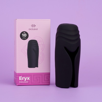 Masturbador de Glande em Silicone com Texturas, 10 Modos de Vibração e Recarregável - Exclusiva Eryx | 11 x 3,5 cm