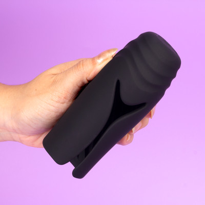 Masturbador de Glande em Silicone com Texturas, 10 Modos de Vibração e Recarregável - Exclusiva Eryx | 11 x 3,5 cm
