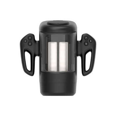 Foto 2 do produto Masturbador Lanterna com 10 Modos de Vibrações, 3 Tipos de Vai e Vem, Função de Aquecimento e Suporte para Celular - SI Game Sex | 16 x 3 cm