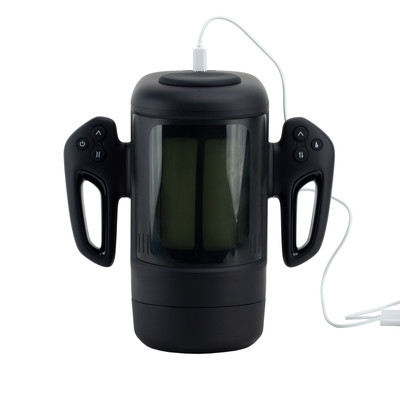 Foto 8 do produto Masturbador Lanterna com 10 Modos de Vibrações, 3 Tipos de Vai e Vem, Função de Aquecimento e Suporte para Celular - SI Game Sex | 16 x 3 cm