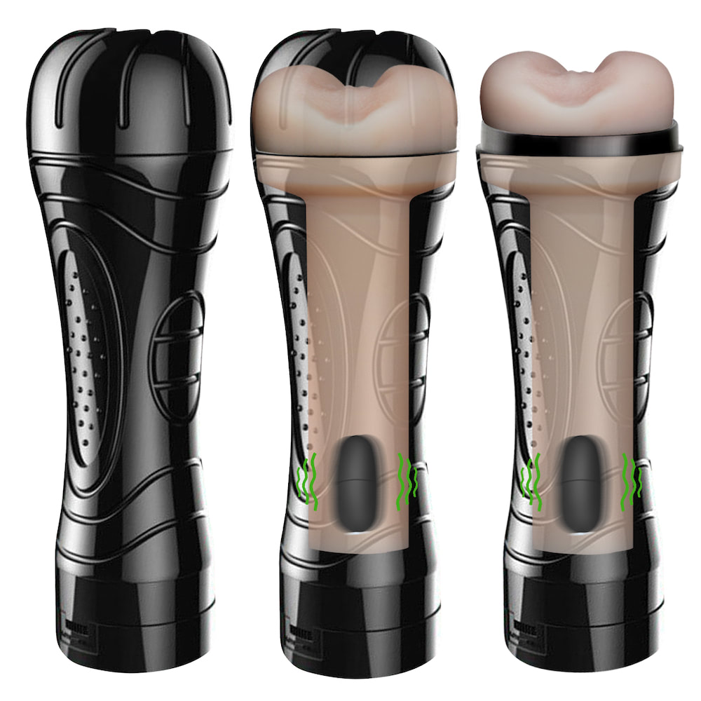 Masturbador Lanterna em ABS com Forma de Ânus em TPR, Vibração Multivelocidade e Função Gemido - Smart Vibration | 15 x 3,2 cm - 2