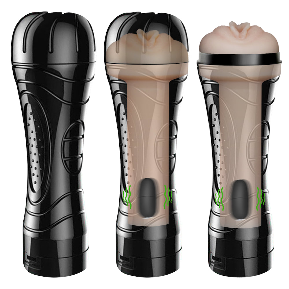 Masturbador Lanterna em ABS com Forma de Vagina em TPR, Vibração Multivelocidade e Função Gemido - Smart Vibration | 15 x 3,2 cm - 2