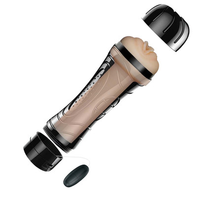 Foto 3 do produto Masturbador Lanterna em ABS com Forma de Vagina em TPR, Vibração Multivelocidade e Função Gemido - Smart Vibration | 15 x 3,2 cm