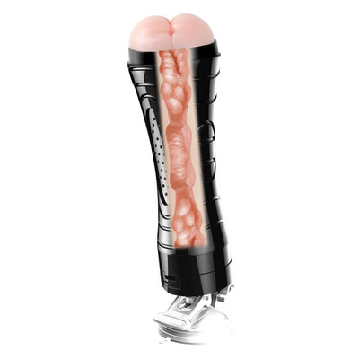 Foto 5 do produto Masturbador Lanterna em Cyberskin com Forma de Ânus, Vibração Multivelocidade e Ventosa - Bussy Vibration | 15 x 3 cm