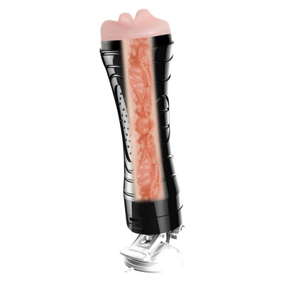 Foto 4 do produto Masturbador Lanterna em Cyberskin com Forma de Boca, Vibração Multivelocidade e Ventosa Removível - YouVibe Bussy Vibration
