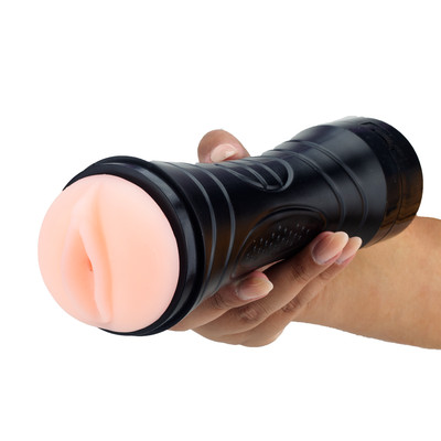 Masturbador Lanterna em Cyberskin com Forma de Vagina e Vibração - Bussy Vibration | 16 x 3 cm