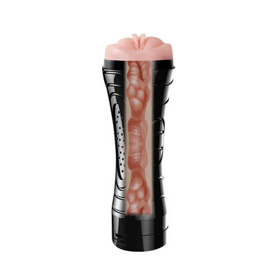 Foto 3 do produto Masturbador Lanterna em Cyberskin com Forma de Vagina e Vibração - Bussy Vibration | 16 x 3 cm
